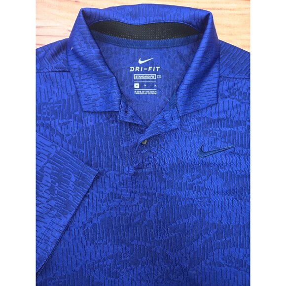 Nike Mens Dri-Fit Standard Fit Polo Medium Royal Blue - Picture 4 of 7